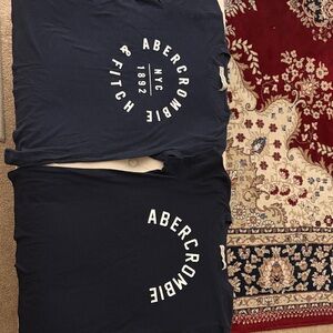 Abercrombie & Fitch Dark Blue Graphic Tees